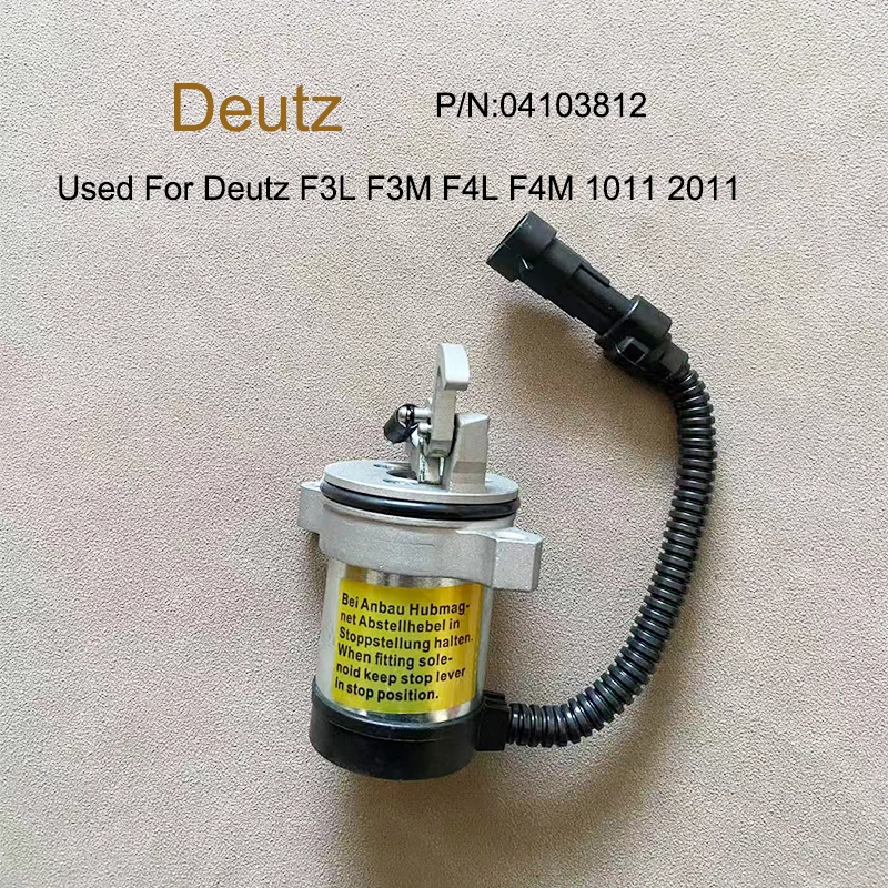 04103812 Stop Solenoid Fuel Shutoff Solenoid for Deutz F3L F3M F4L F4M 1011 2011
