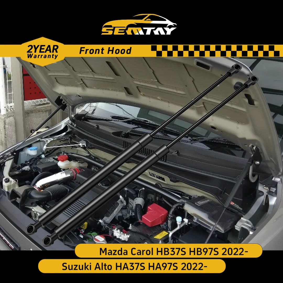 

SEMTAY Hood Struts Bonnet Lift Support Spring Shocks Damper for Alto HA37S HA97S/Carol HB37S HB97S 2022-Car Accessory