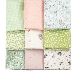 160x50cm Pink Green Flower Trojans Cartoon Floral Dots Plaid Pure Cotton Sewing Fabric  Handmade Doll Clothing Cloth