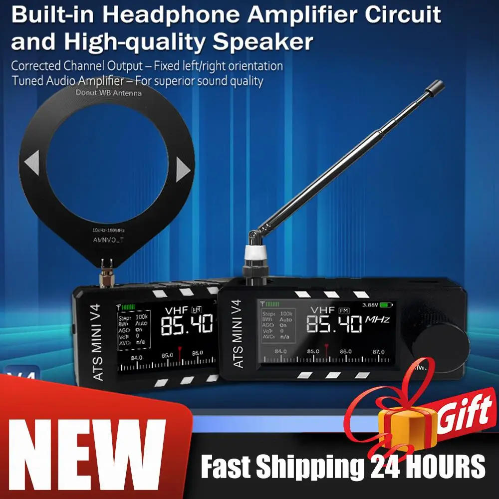 شاشة 1.9 بوصة IPS SI4732 DSP راديو AM FM استقبال AMNVOLT V4 ATS MINI SI4732 جميع الموجات DSP راديو FM AM SSB LSB USB استقبال #1