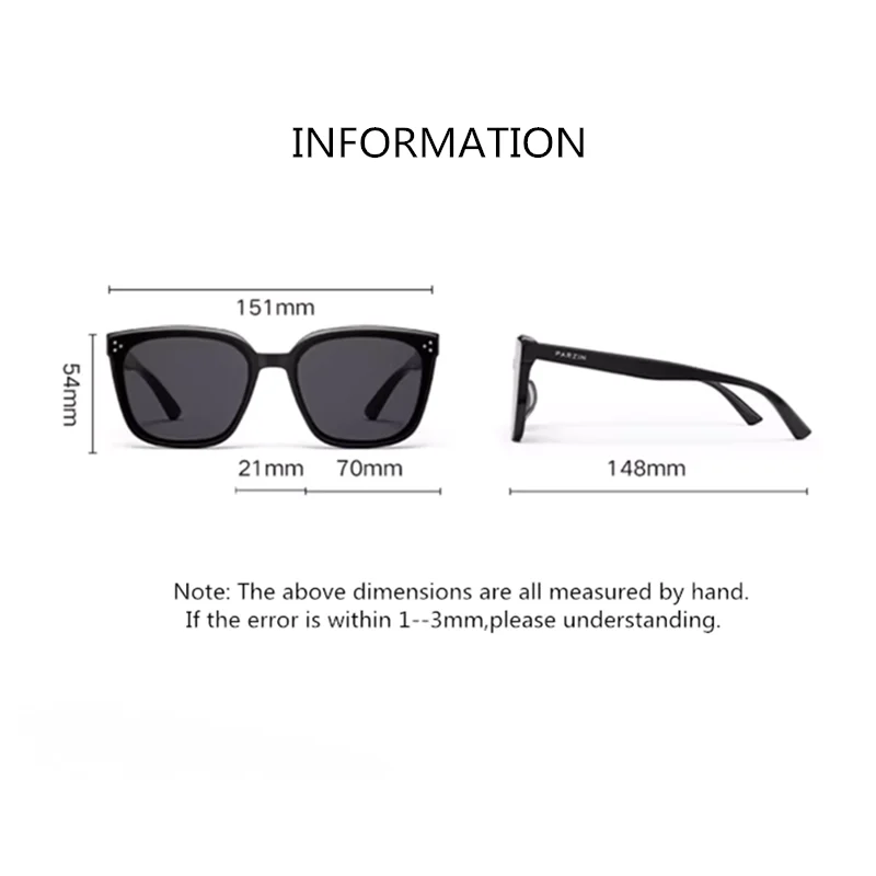 PARZIN New Fashion Sunglasses Women Quality Acetate Sun Glassses For Men UV Protection Eyewear 7773