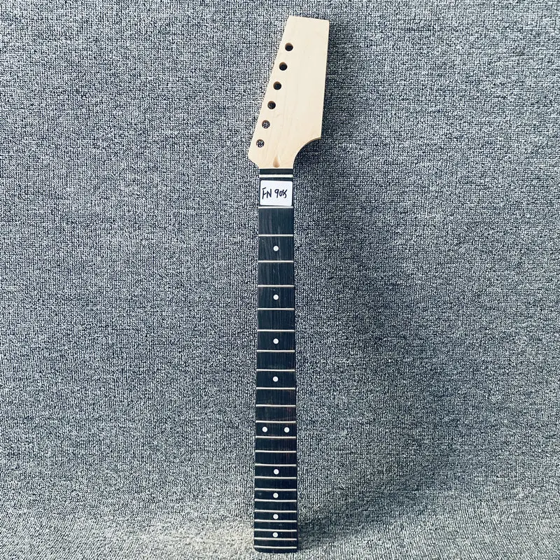 FN908 DIY Guitar Parts Semi Finishing Tremolo Electric Guitar Neck Maple+Rosewood Headstock Uncut 22 Frets DIY Replace USE