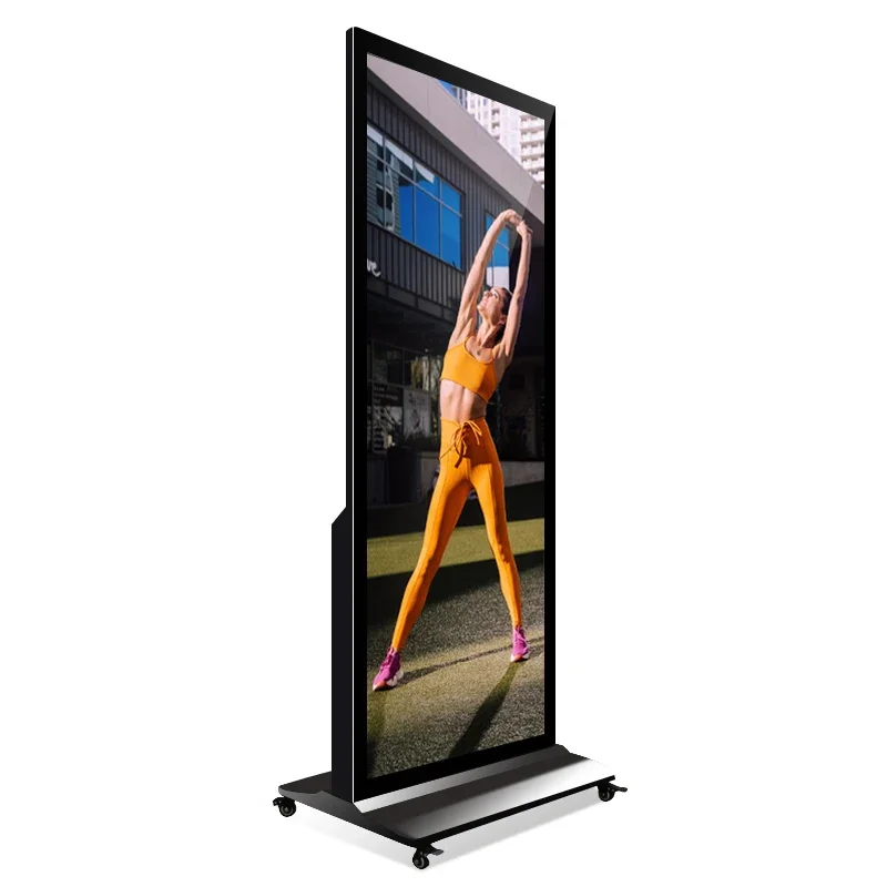 Floor Standing 70 Inch Advertising Full Screen Touch Screen Kiosk Vertical Digital Signage Android LCD Totem Display Kiosk