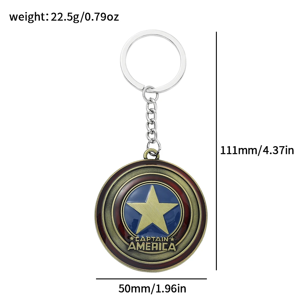 Superhero Captain America Shield Key Holder Rings Accessories For Gift Chaveiro Car Keychain Jewelry Fans Souvenir