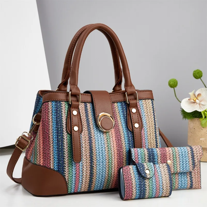 

3 шт./компл. женская сумка в стиле ретро, легкая роскошная дизайнерская сумка на плечо, модная универсальная женская сумка-мессенджер Bolsos Mujer