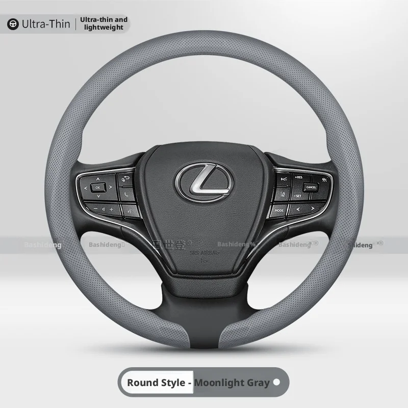 For Lexus RX NX ES GX IS ES300h ES350h NX350h NX450h LX600 Steering Wheel Cover Ultra Thin Nappa Leather 37-38CM Car Accessory