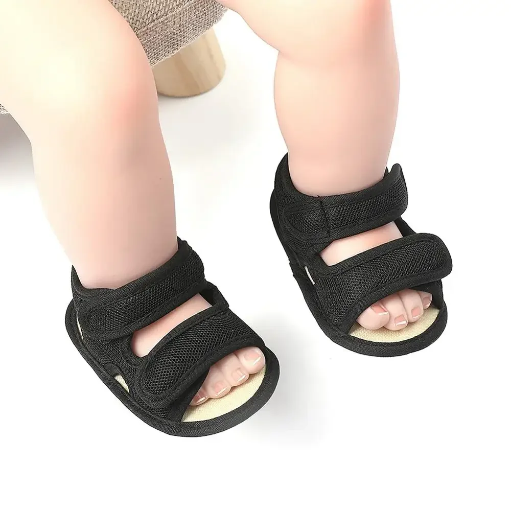 Sapatos de bebê de verão recém-nascidos meninos meninas solod respirável antiderrapante sandálias infantis da criança sapatos de sola macia