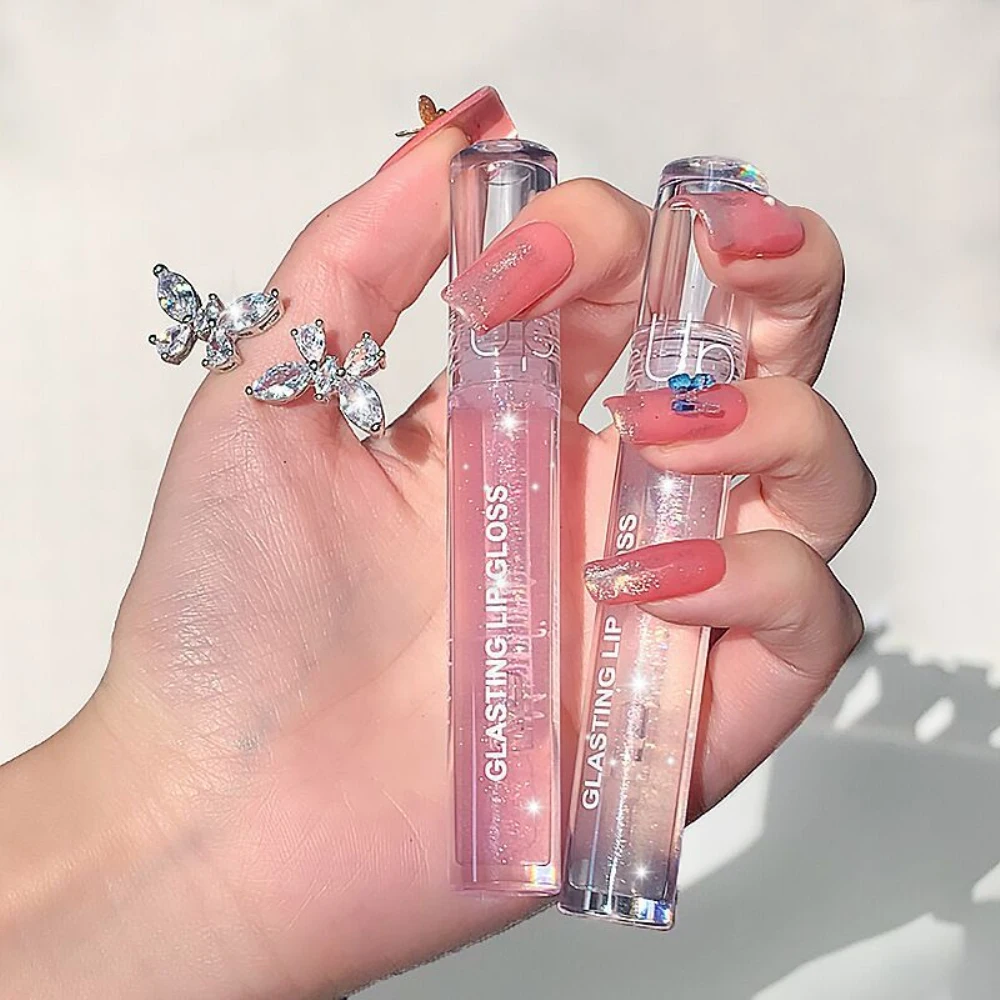 Spiegel Wasser Lip gloss Lip Glasur transparentes Glas Lippen öl wasserdicht dauerhafte flüssige Lippenstift Lip gloss Lip gloss Lippen Kosmetik