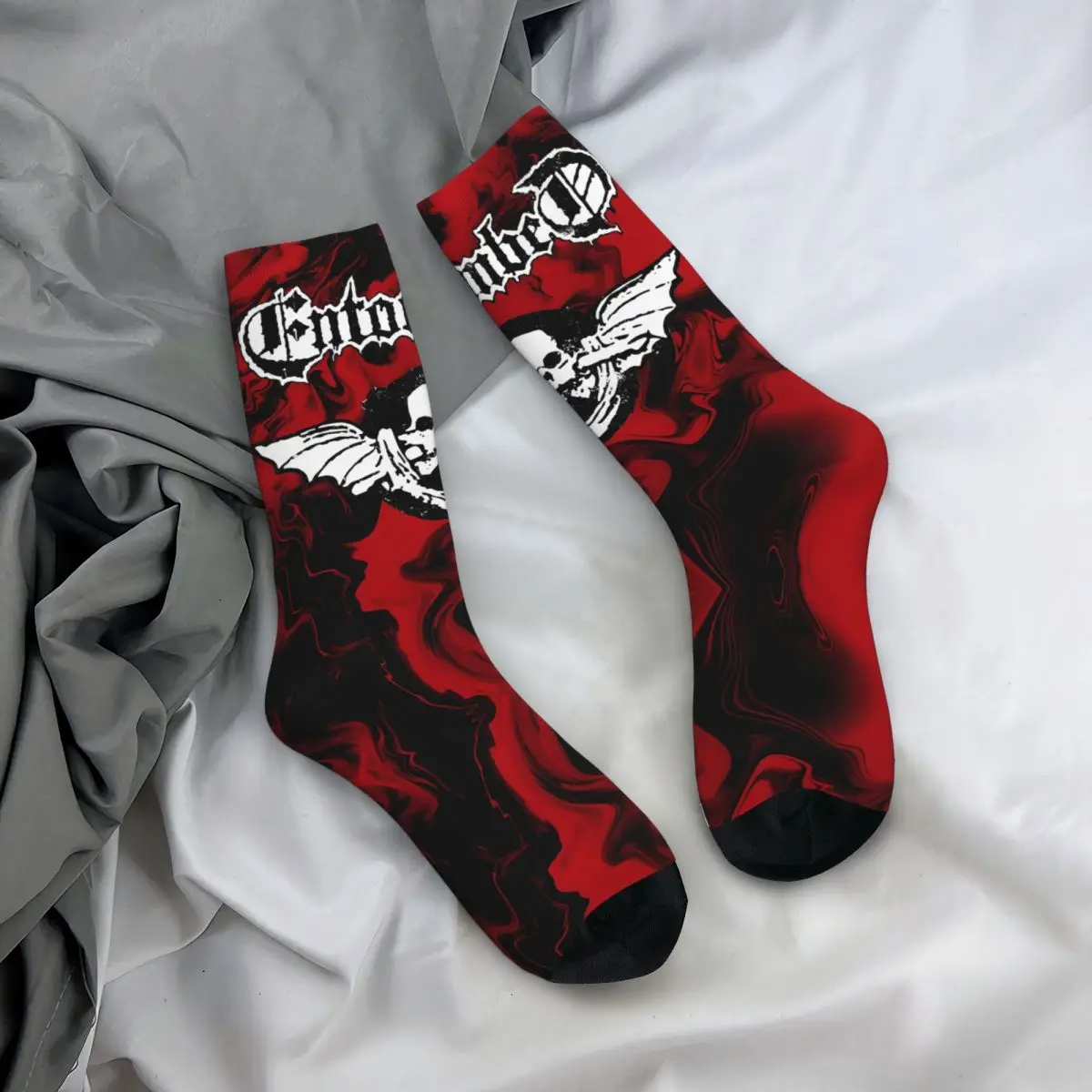 Calcetines de compresión Retro para hombre, calcetín Unisex Entombed, estampado de patrón Harajuku, novedad