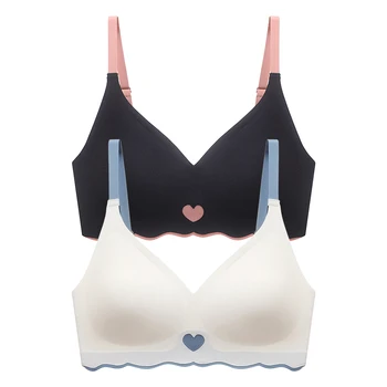 Reggiseno monopezzo da donna, traspirante e leggero, sottile, senza cuciture, senza traccia, reggiseni semplici e casual, comodi e di supporto