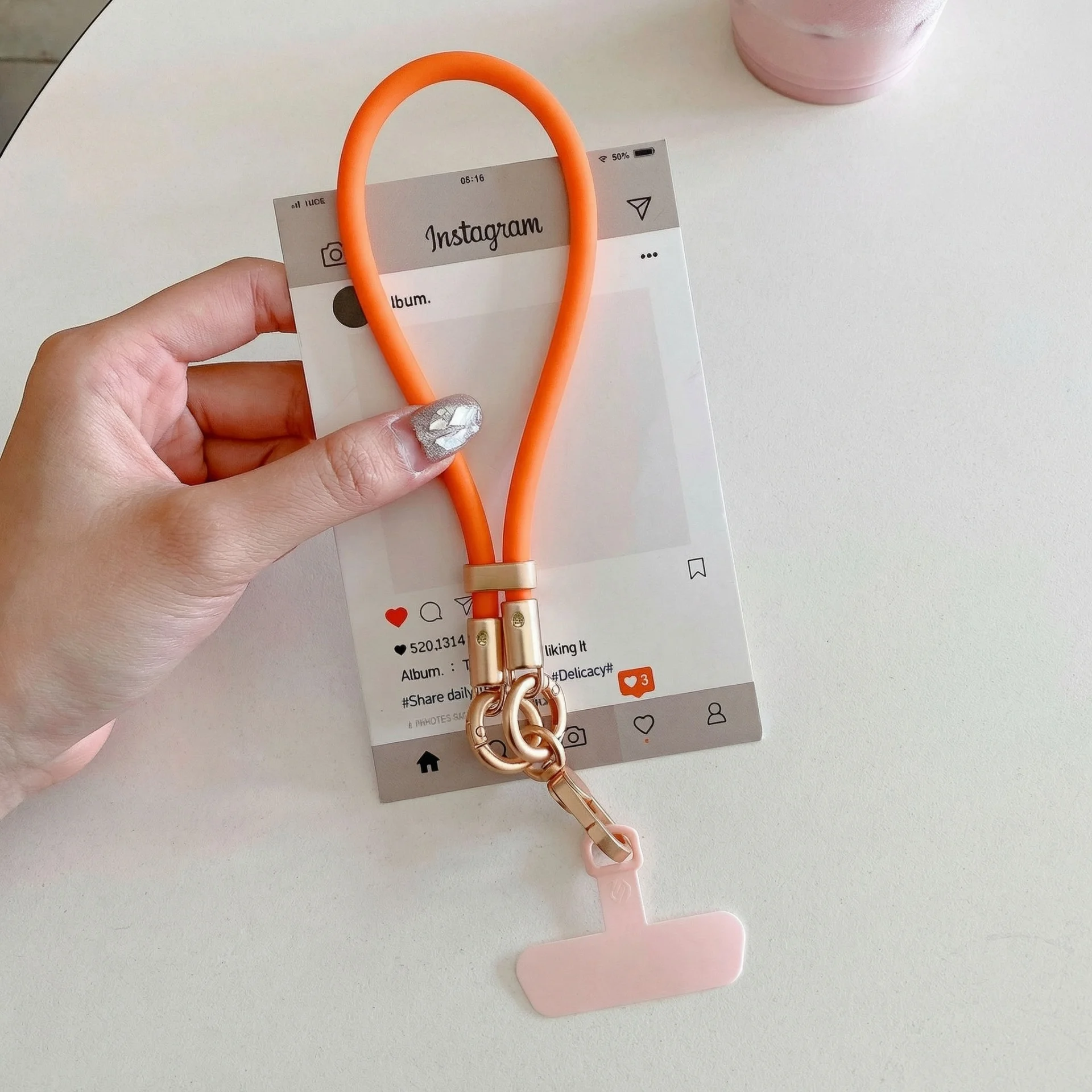 Liquid Silicone Wrist Strap for Mobile Phones, Gift Idea