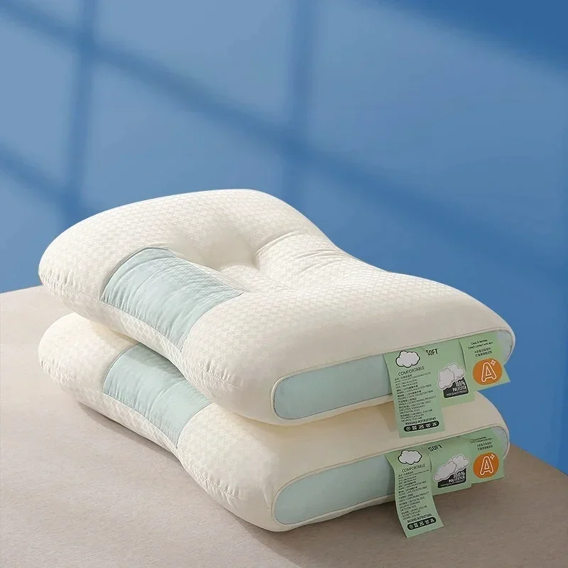 New Neck Pillow Help Sleep And Protect The Neck Cervical Orthopedic Household Soybean Fiber Massage SPA Pillow For Sleeping