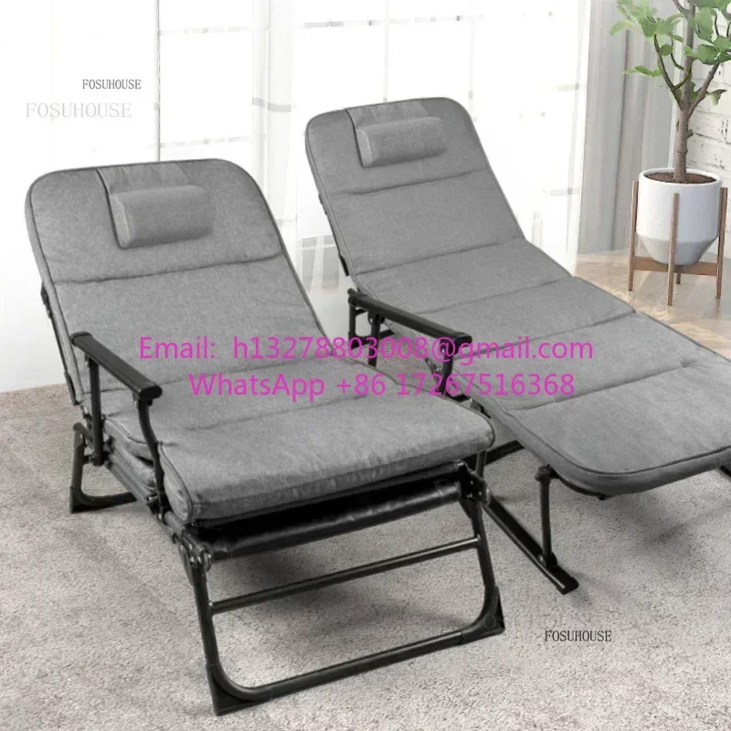 Simple Home Folding Beds Living Room Sofa Dual-use Camp Bed Office Lunch Break Artifact Portable Outdoor Fishing Reclining Chair