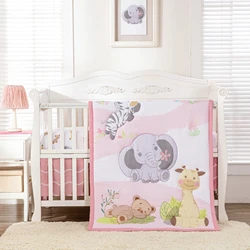 Baby Crib Bedding set Nursery Bedding Set, Baby Comforter Set for ToddleBoys and Girls  3Piece Comforter Fitted Sheet Crib Skirt
