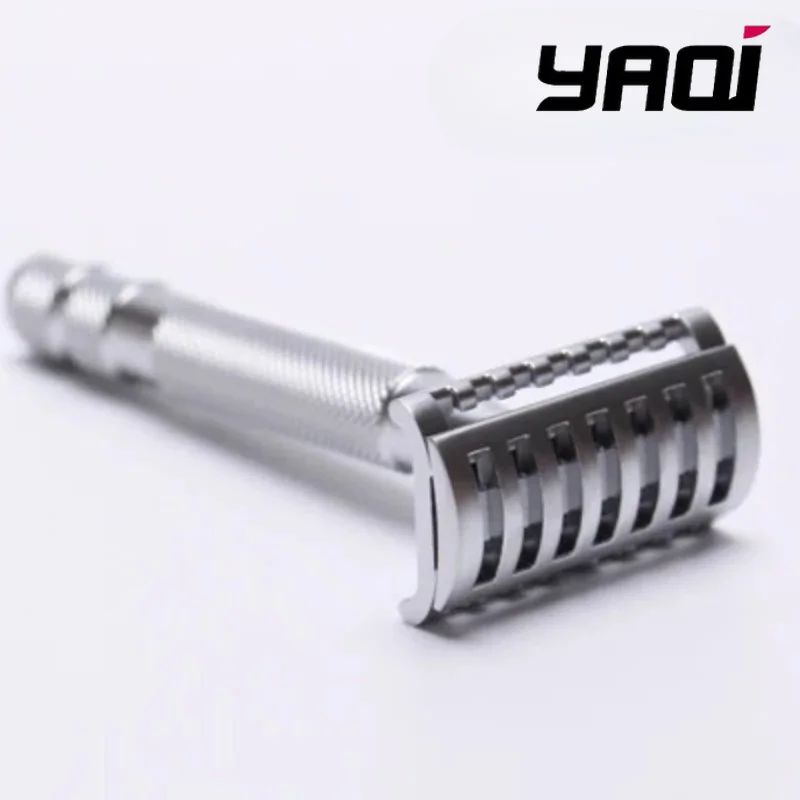 

Бритвенная головка YAQI 2026 KNIGHT-HELMET, рукоятка из нержавеющей стали, безопасная бритва DE для мужчин