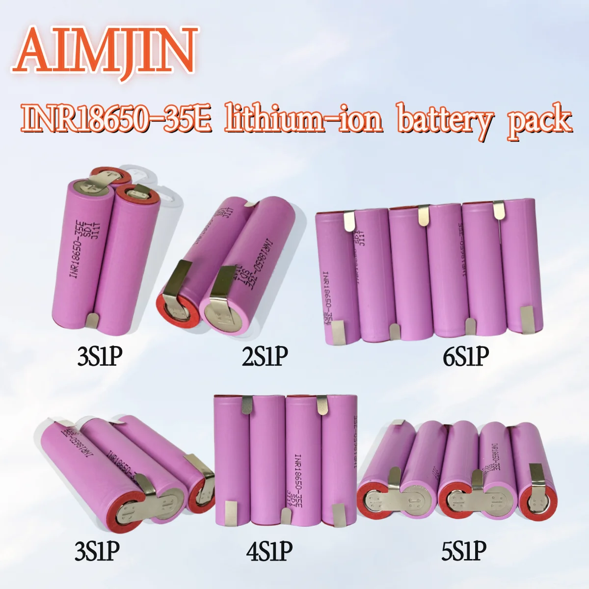 

7.4V-24V 3500mAh 2S1P 3S1P 4S1P 5S1P 6S1P Series Connection 18650-35E Li-ion Battery,For Screwdriver Batteries Weld Battery Pack