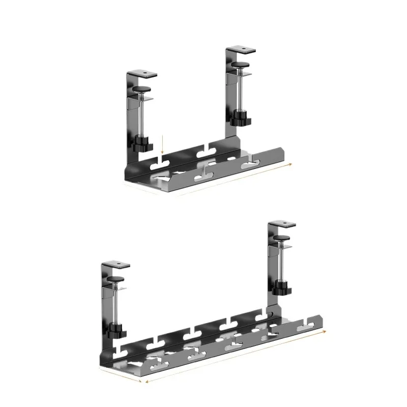No Punch Cable Management Holder Desktop Wire Organizer Power Strip Router Bracket Home Office Storage Accessories