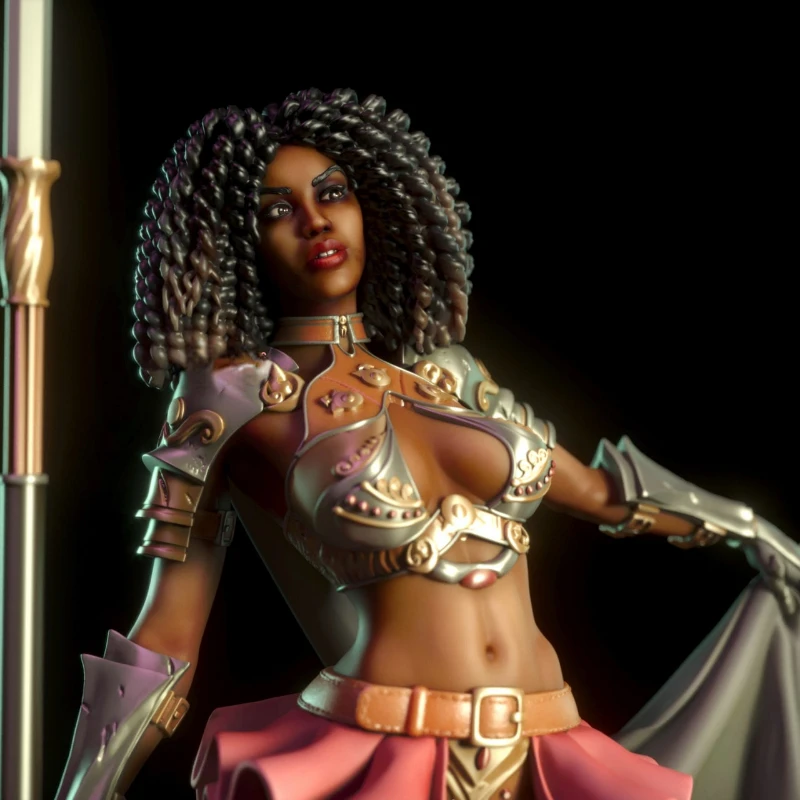 Kit de figurines de soldat féminin noir en résine, hauteur 1/24, 75mm, Kit de modèles à assembler, Dioramas non assemblés, Statuettes non peintes, jouet