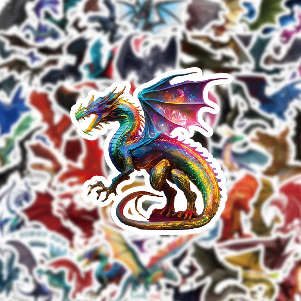 10/30/60PCS Ferocity Dragon Cartoon Stickers Cool Graffiti Decals DIY Laptop Guitar Bike Skateboard Fridge Waterproof Artwork