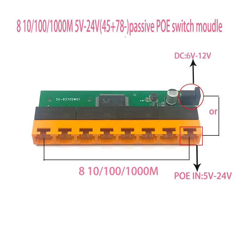 OEM-conmutador Gigabit de 8 puertos para escritorio, RJ45 de conmutador Ethernet 10/100/1000mbps, Lan, tp-link