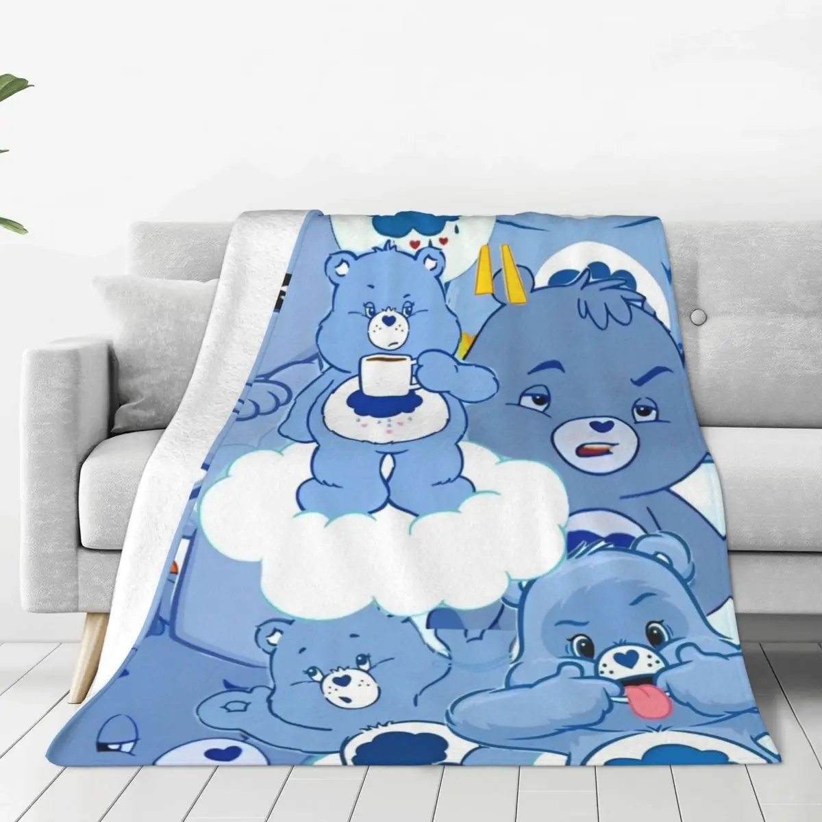 Care Bears Blanket Soft Novelty Plush Throw Blanket For Students Couch Bed Flannel Bedspread Bed Cover