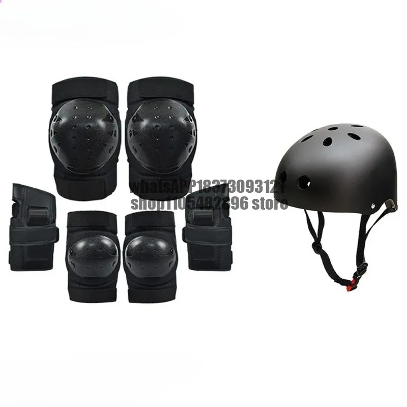 Professional Sports Roller Skating Protective Gear Knee Elbow Support Wrist Guard Helmet Set Skateboard Protector for Kids Adult