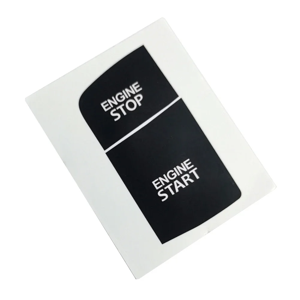 Riparazione pulsanti Decalcomania Riparazione interruttore di accensione Riparazione interni auto Lettering bianco Sovrapposizione nera Adesione fissa Vinile di alta qualità