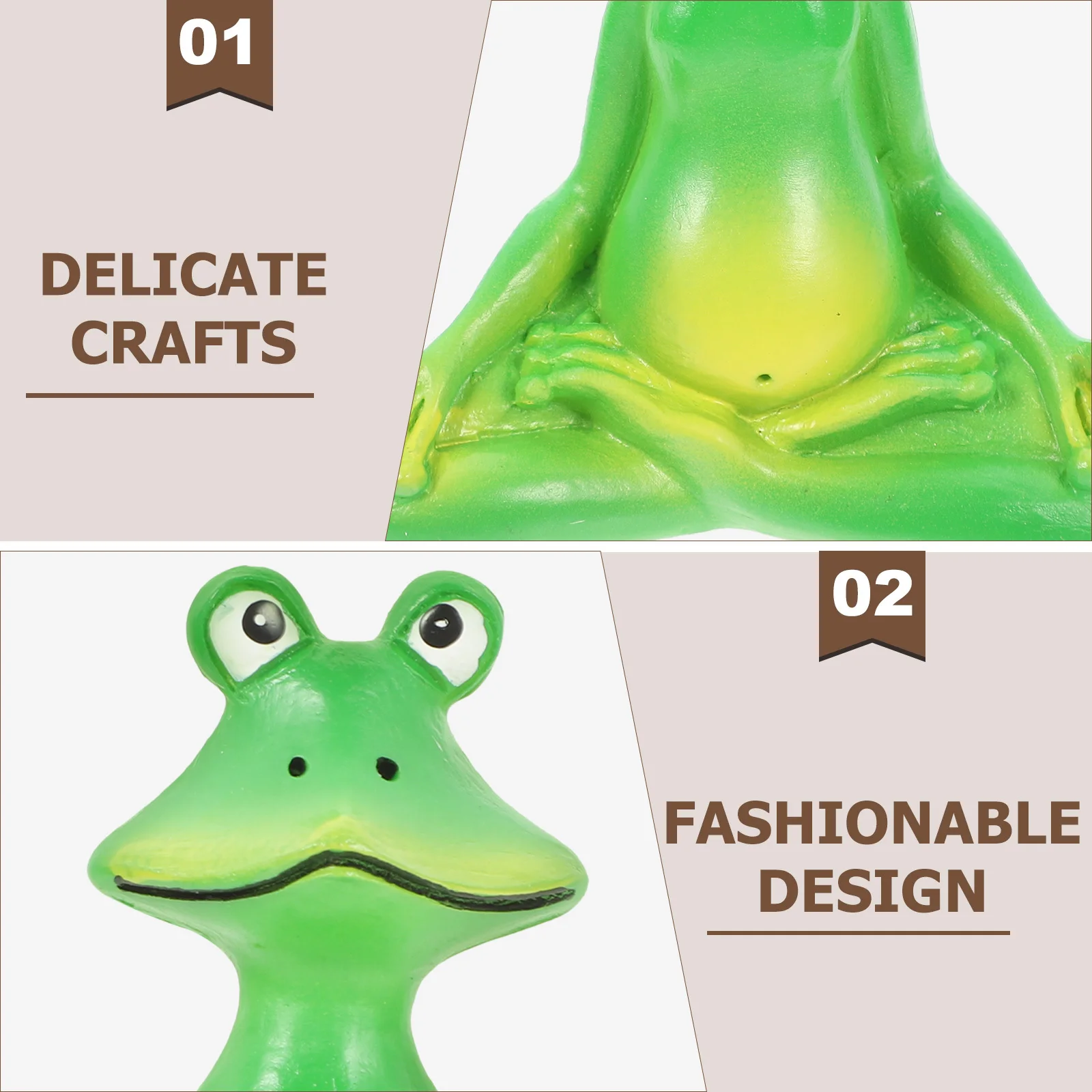 

Charming Resin Frog Decoration Exquisite Details Outdoor Indoor Use Office Tabletop Garden Ornament Resin Frog