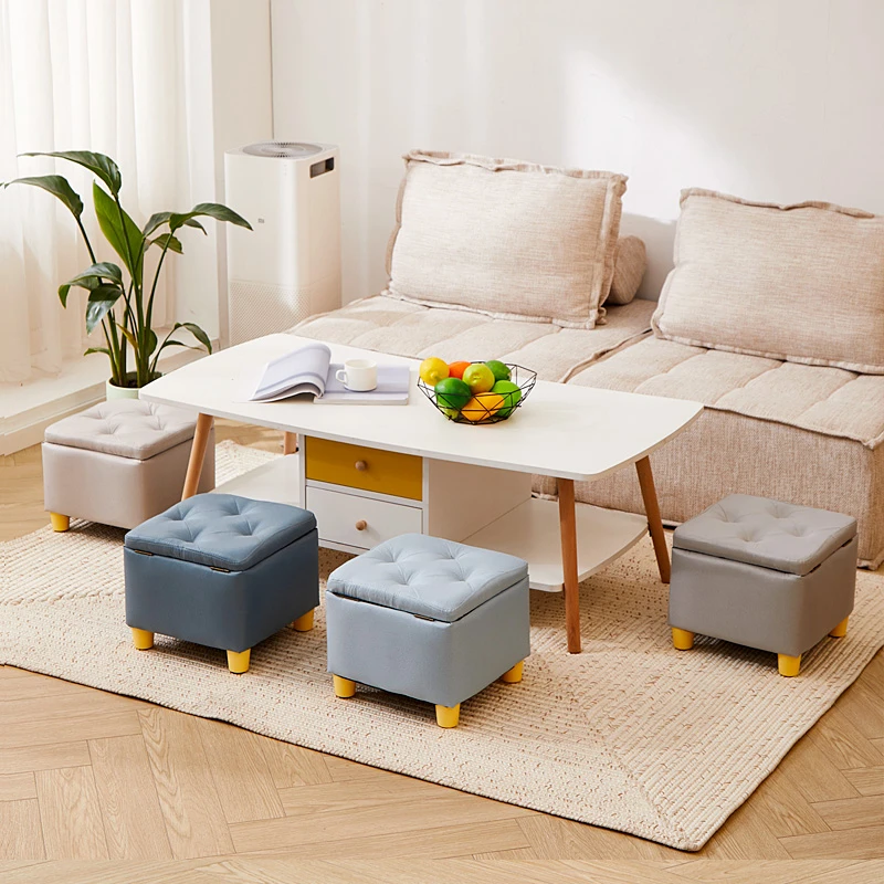 Minimalist Nordic Storage Stool Creative Living Room Luxury Office Designer Children Stool Waiting Meubles De Salon Furniture