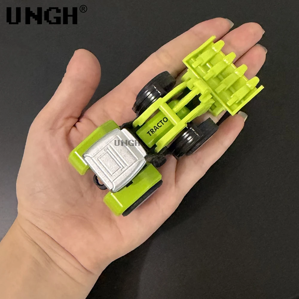 UNGH 4 قطعة/المجموعة الأخضر فرام مركبة دييكاست الهندسة سيارة رافعة شوكية نماذج من الشاحنات لعبة تعليمية للأطفال الصبي هدية عيد ميلاد