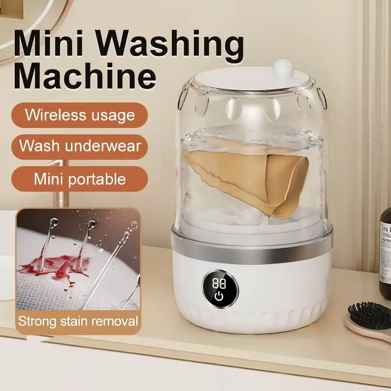 Mini Household Electric Washing Cup Underwear Socks Small Wireless Charging Washing Machine Pet Clothes Washing Machine