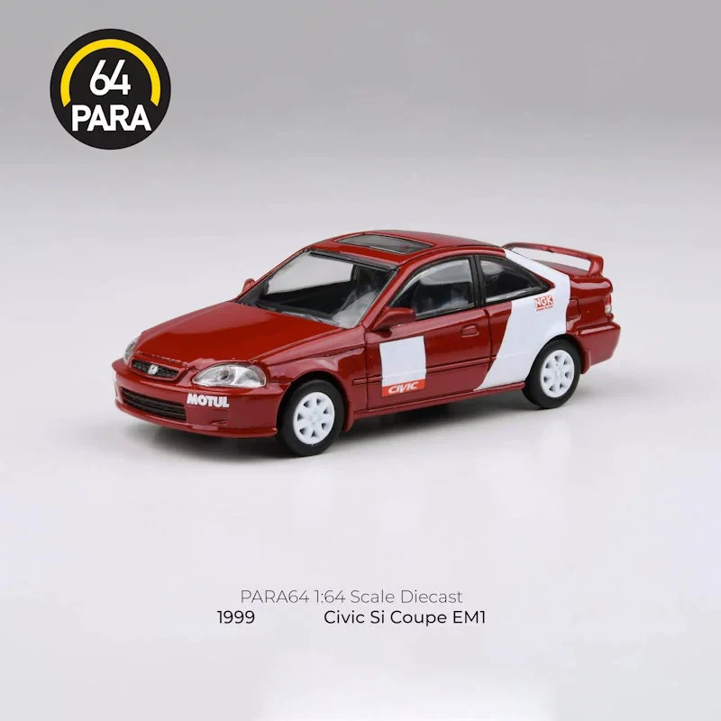 

Предпродажа Para 1/64 масштаб Civic Si EM1 1999 г., модель автомобиля из сплава, статическая коллекция, украшенные праздничные подарки, игрушки, сувенирный подарок-без коробки
