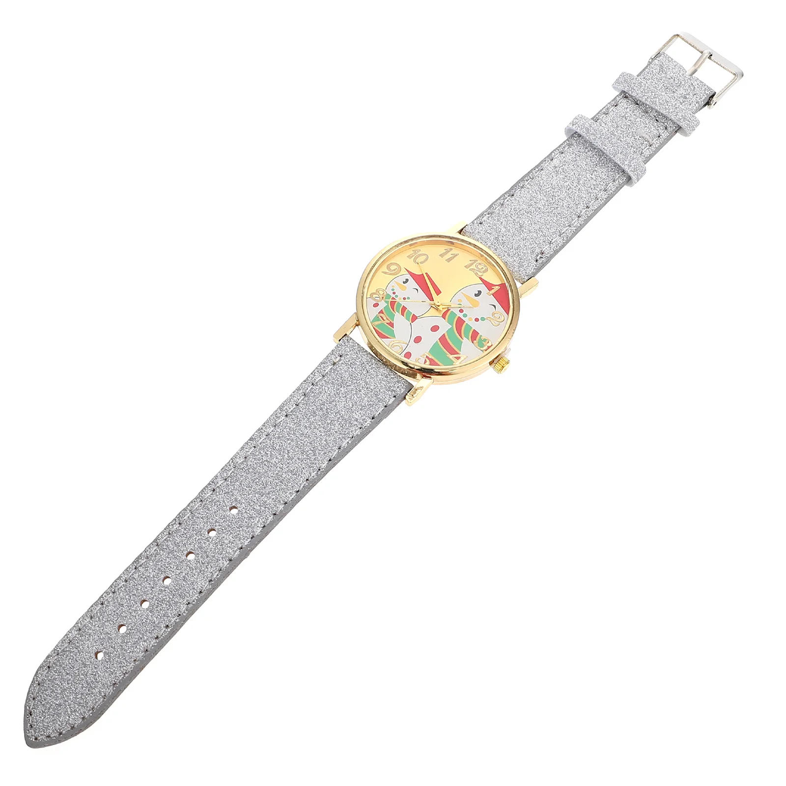 Christmas Watch Snowman Pattern Lovely Gift for Accurate Timekeeping Fashionable Wristwatch Adjustable Strap