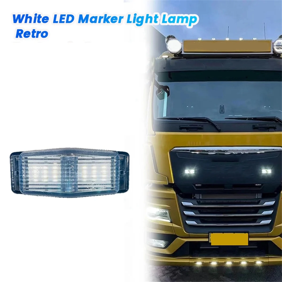 Front Grill Light LED Marker Lamp for Scania Volvo Man Benz Truck Lorry Front Double Burner Indicator Lights B