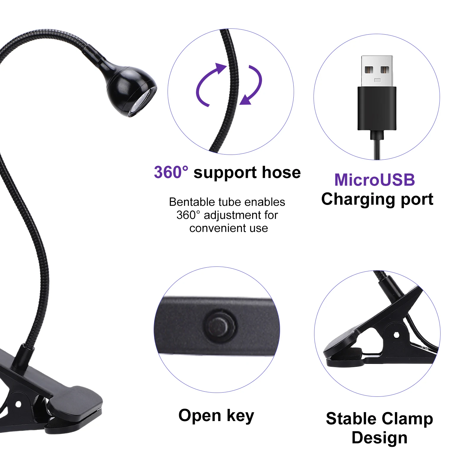 مجفف الأظافر ضوء الأشعة فوق البنفسجية مسمار مصباح 39nm الطول الموجي كليب على مكتب USB صغير لأظافر هلام ongle مانيكير أدوات الصالون