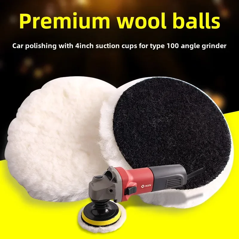 Angle Grinder Wool Felt Wheel Pad Kit for Polishing Ceramic Tiles and Stainless Steel, Premium Buffing Pad