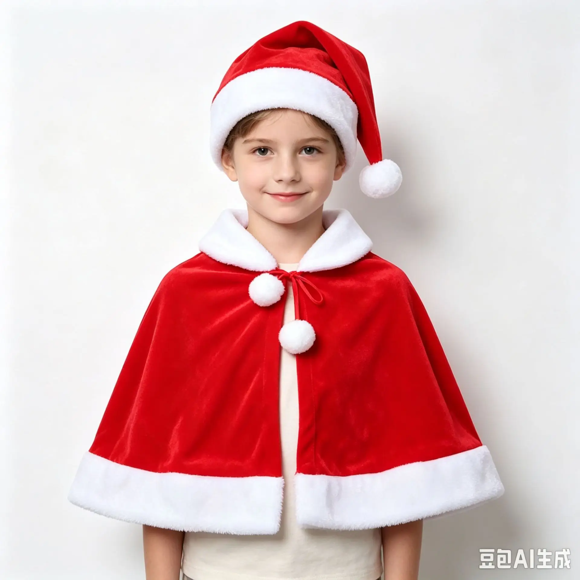 Children's Christmas cape cloak set, gold velvet red hat, Halloween Christmas shawl, adult stage performance costume