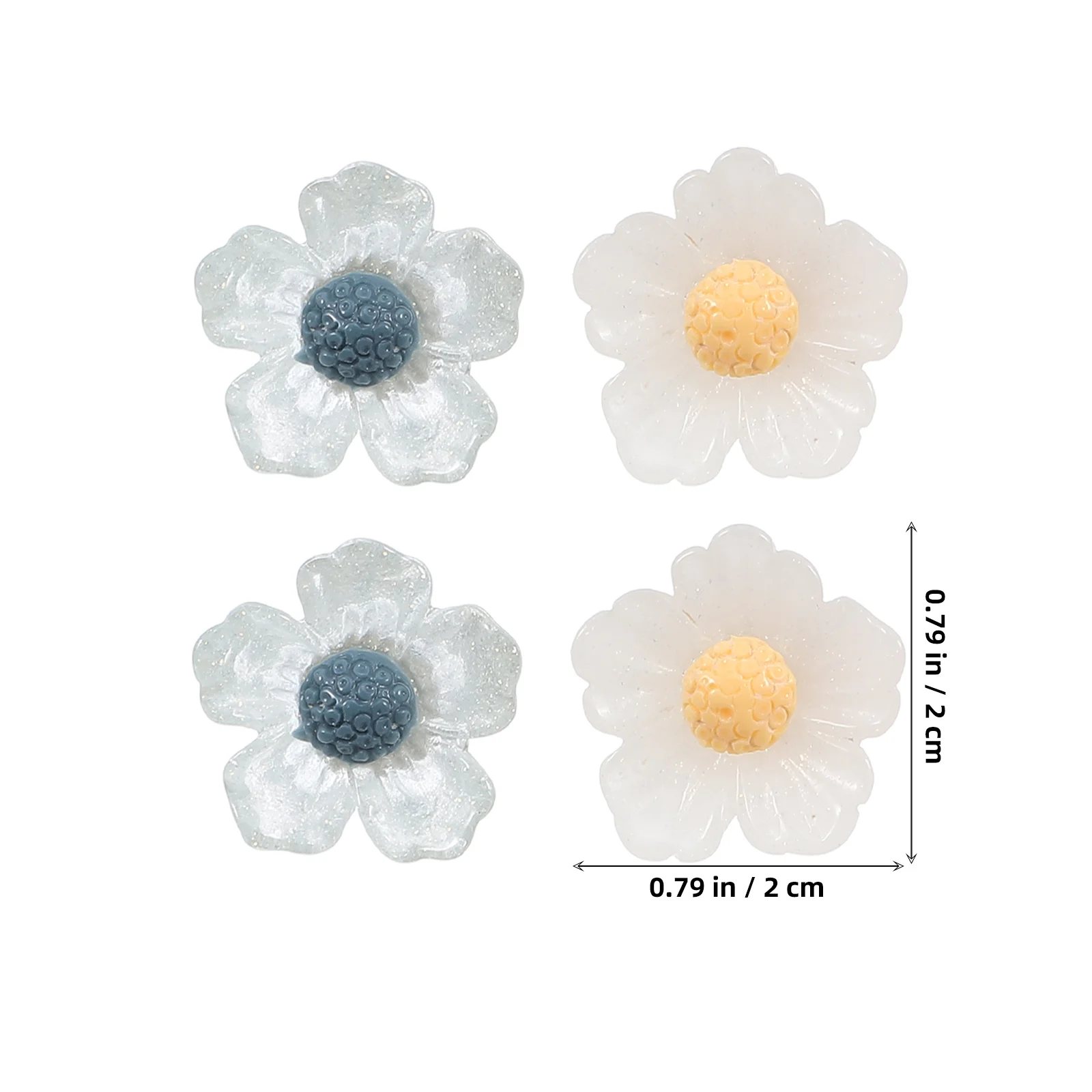 

20Pcs Portable Flower Shaped Pushpins Lightweight Multi-Function Thumbtacks Exquisite Workmanship Office Supplies