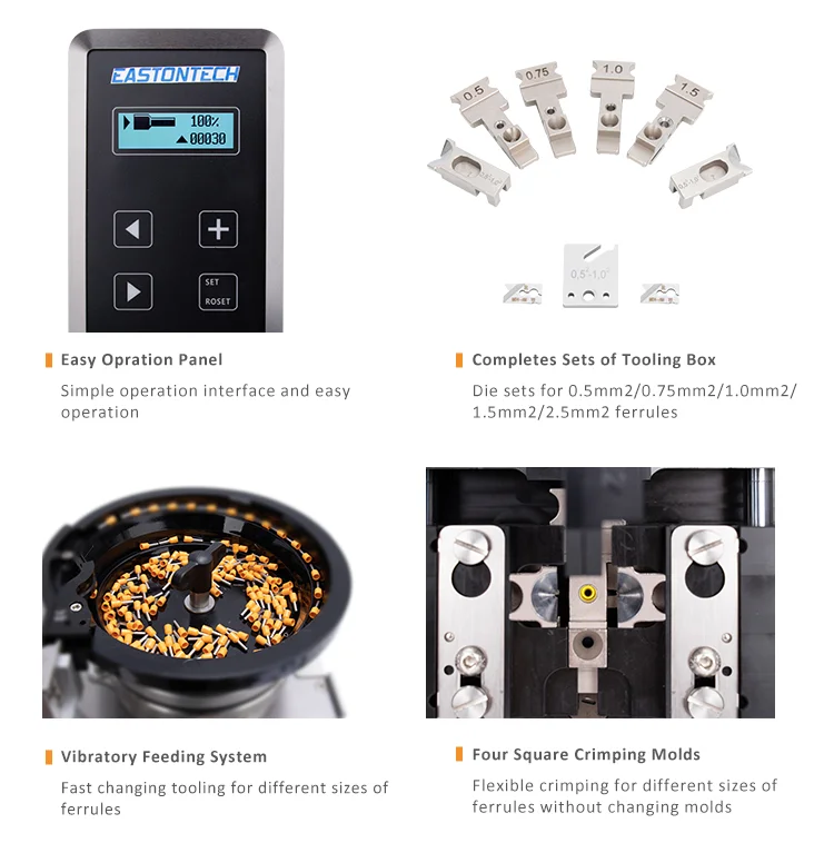 EW-5120 2.5mm2 ferrule terminal crimping machine semi automatic crimping machine for terminal