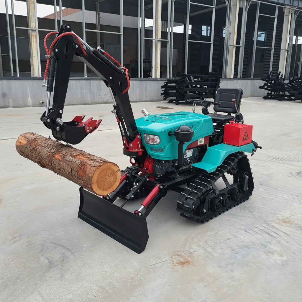 

Customize Compact Mini Tractor With Front End Loader And Backhoe Farm Use