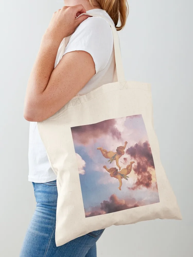 

Cherub angel flying sky Renaissance Tote Bag tote bag screen cloth bag woman Custom shopper bags for women