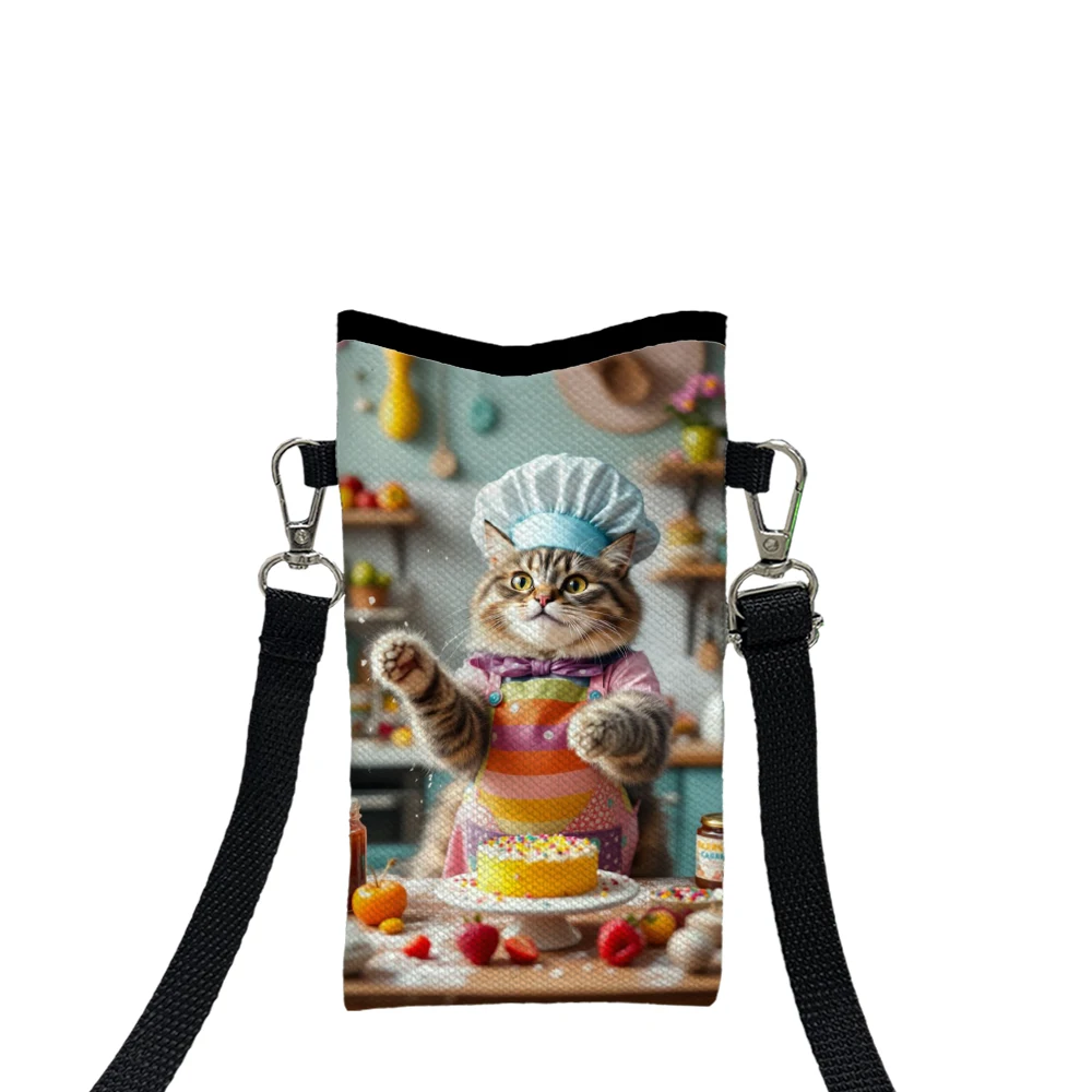 

Cake Cat and DogCrossbody Phone Bag Adjustable and Detachable Strap Designed for Women Crossbody Bag Convertible ShoulderBag4.29