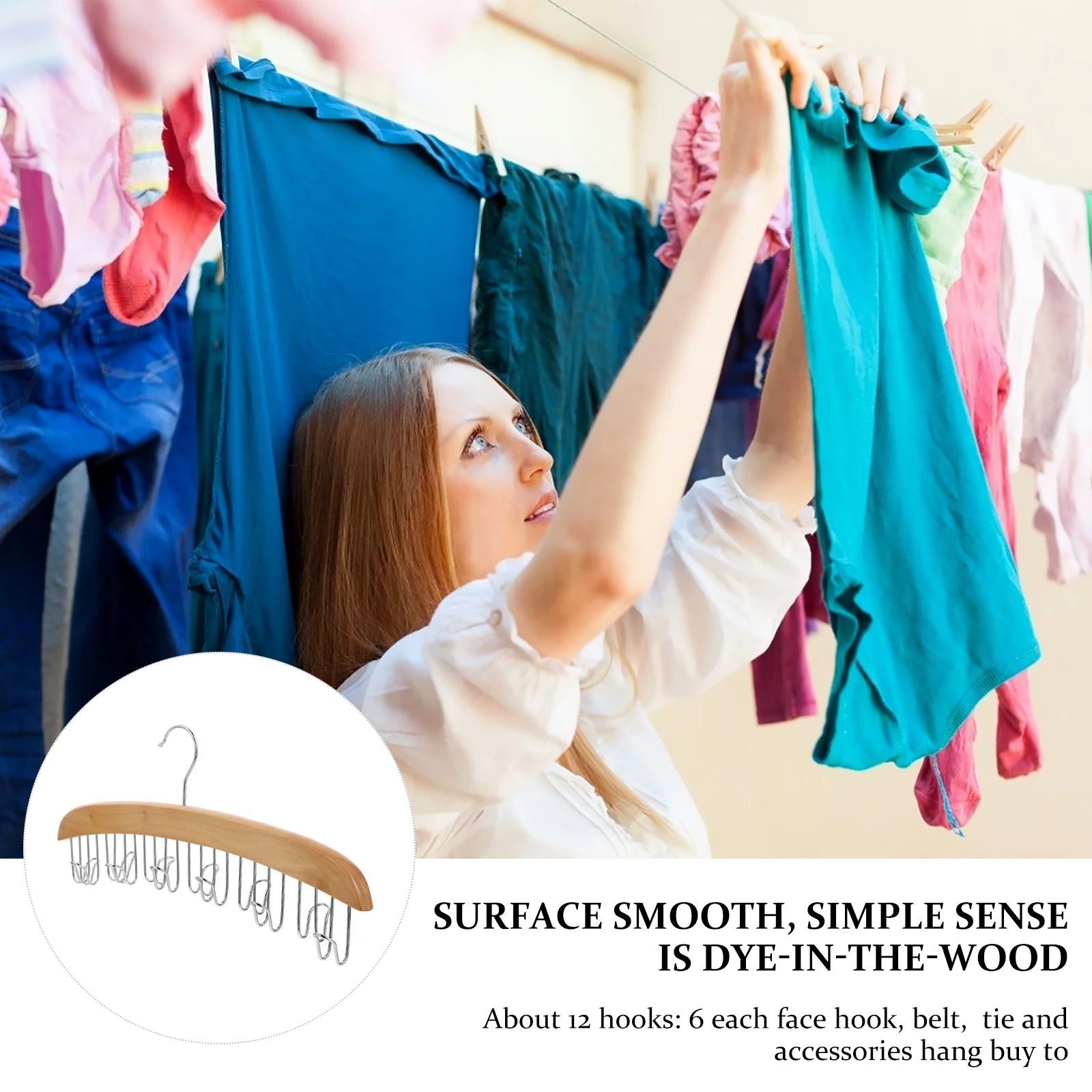 

Hanger Non Slip Hanging Organiser Non-slip Belt Hangers Multifunction for Ties Scarf Hooks