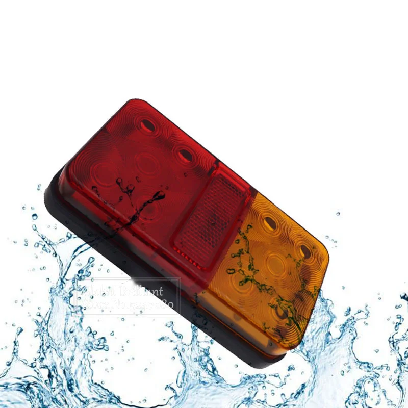 2 sztuk 12V/24V światło tylne LED Taillight Turn wskaźnik sygnału Stop lampa tylne światło hamowania dla przyczepa do samochodu ciężarowego Caravan Bus Tractor — zdjęcie 4