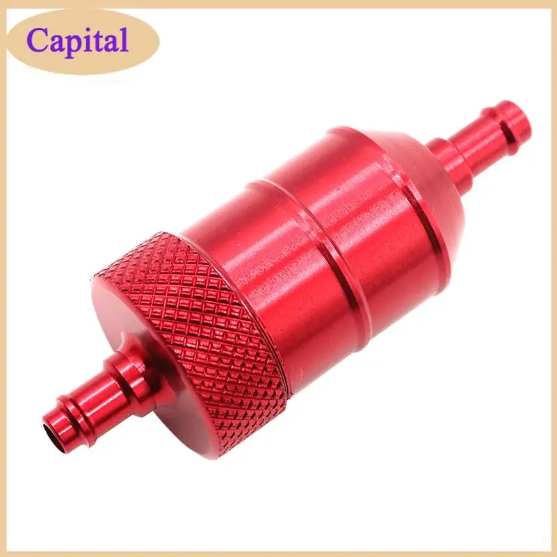 Fuel Filter 8mm CNC Alloy Gas Fuel Filter Cleaner, Suitable for Motorcycle Four Pit Dirt, Bicycle ATV Scooter