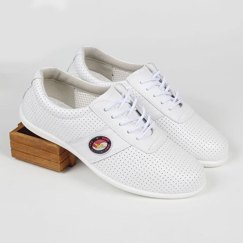 Chaussures de Couple professionnelles Wushu, chaussures chinoises Wushu et Taiji, baskets Wushu en cuir véritable pour femmes, chaussures Kung Fu pour enfants