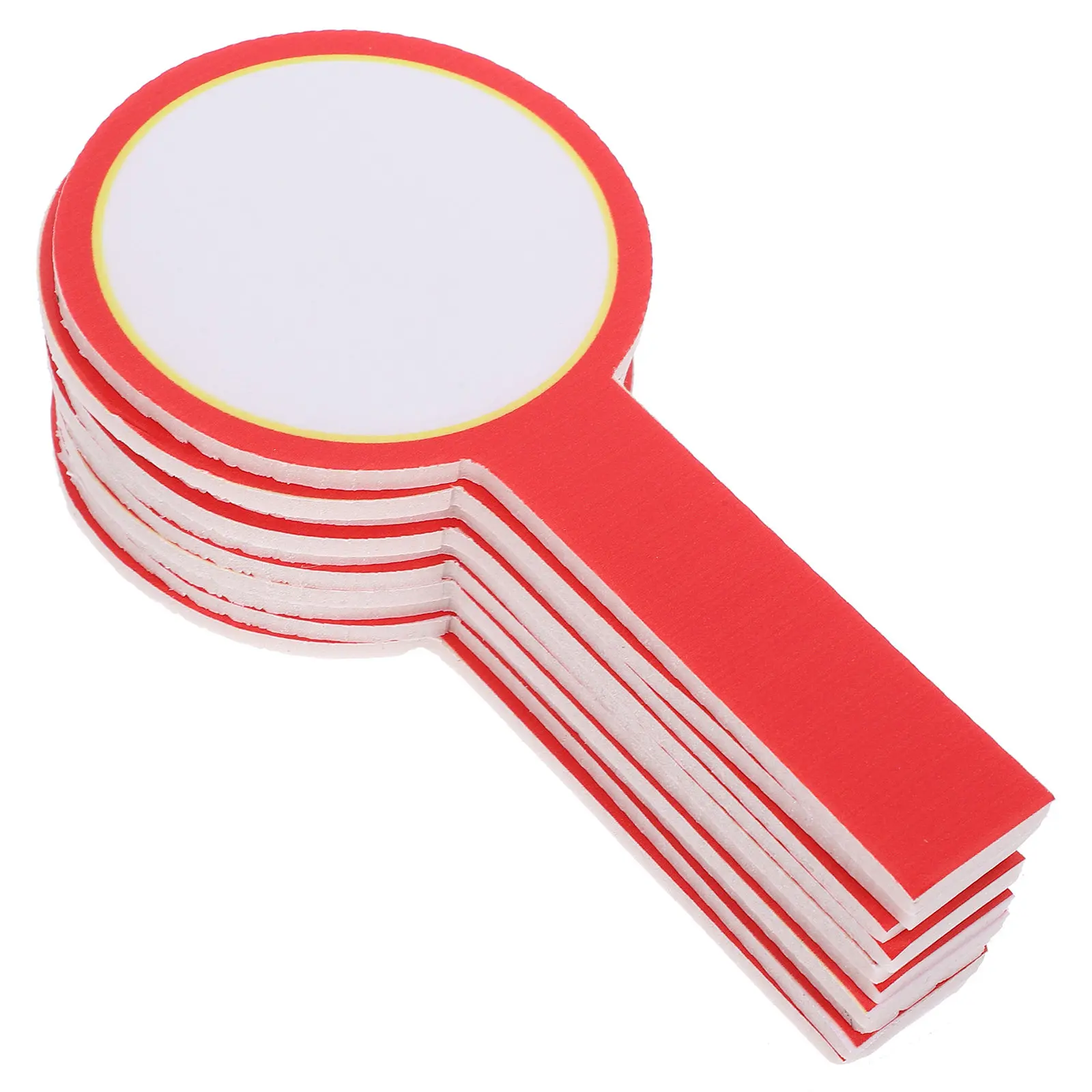 10Pcs Erasable Scoreboard Hand White Board Portable Blank Dry Erase Paddle Board for Sports Events Voting Scoring Student Use