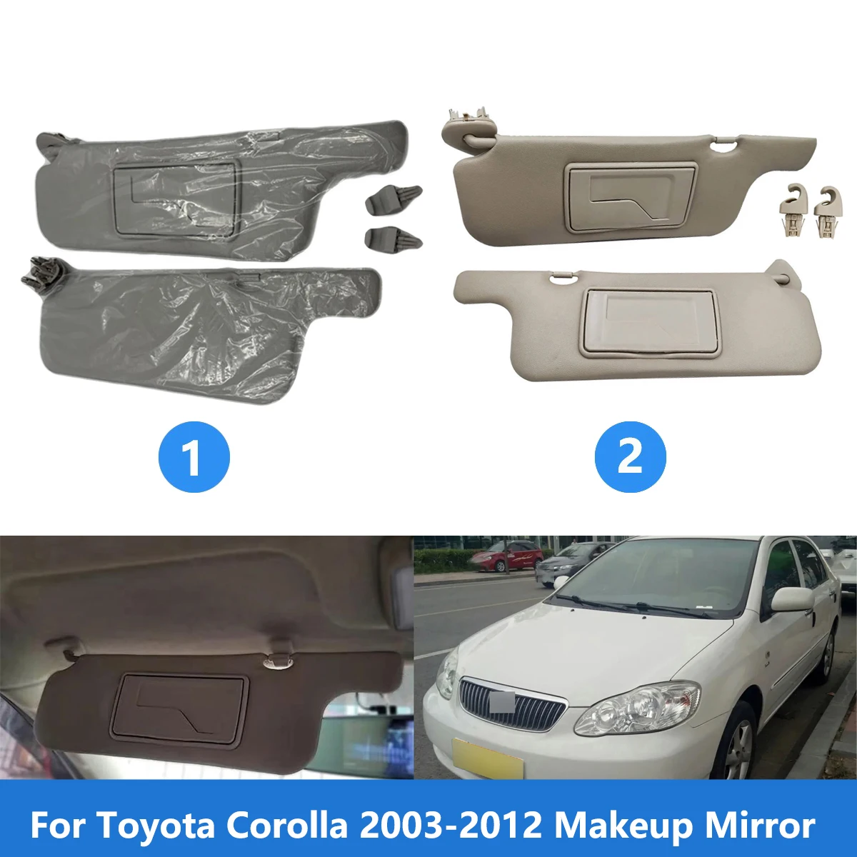 Auto Zonneklep Met Spiegel Auto Zonneklep Accessoires Voor Toyota Voor