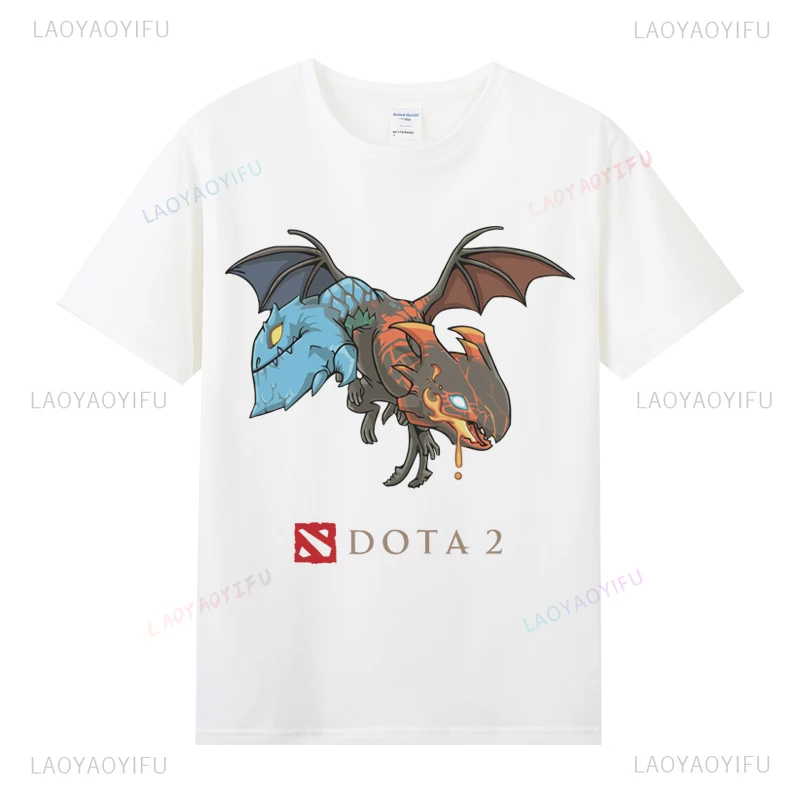رجل تي شيرت دوتا 2 Camiseta نمط جديد قصير الأكمام خمر مادة البوليستر رخيصة المحملة Camisa لعبة الملابس