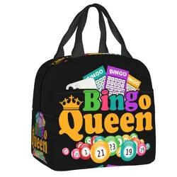 Custom Bingo Queen Game Lover Thermal Insulated Lunch Bag Women Resuable Lunch Container Outdoor Picnic Multifunction Food Box